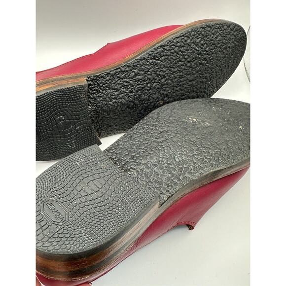 Art Peaux Handmade Shoes Leather Womens Size 39 Pink Purple Vibram Soles - Picture 7 of 8